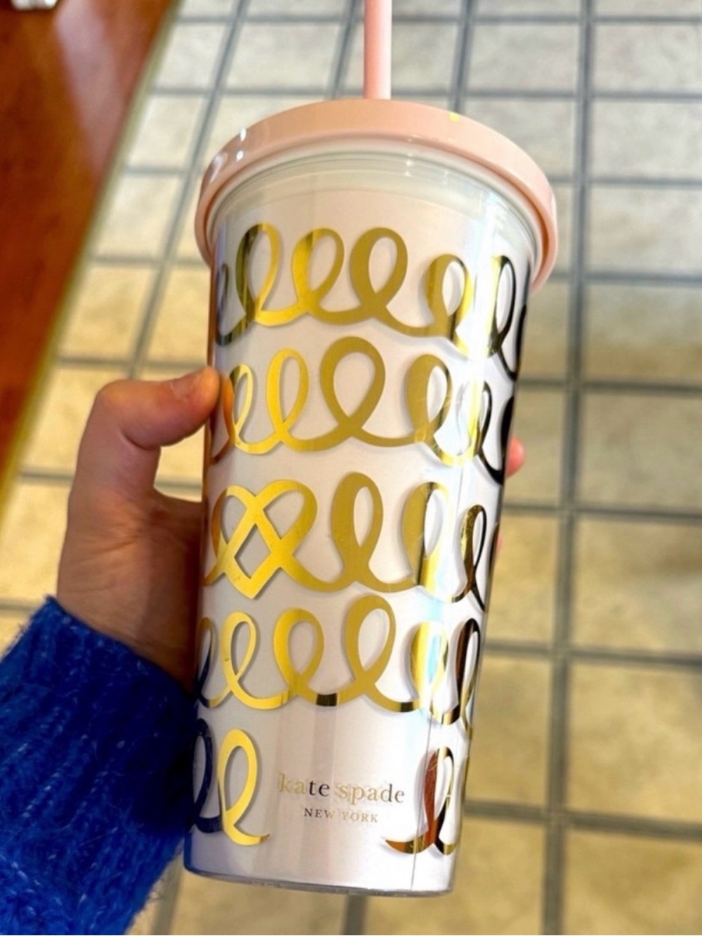Kate Spade New York "Heart Knots" insulated acrylic tumbler